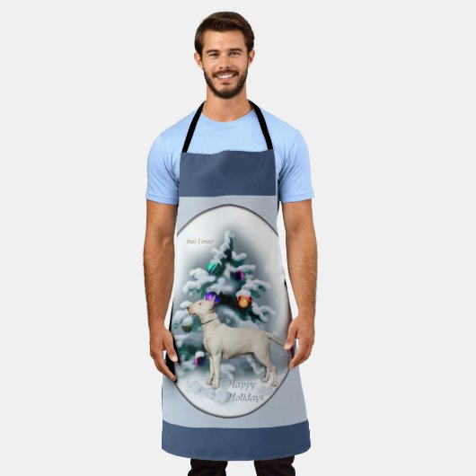 Bull Terrier Christmas Schürze (Getragen)