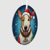 Bull Terrier Custom Christmas Ornament (Vorderseite)