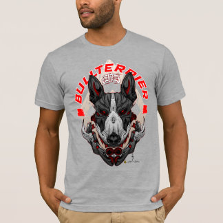 BULL TERRIER Cyberpunk Samurai Elite T-Shirt