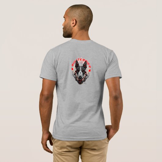 BULL TERRIER Cyberpunk Samurai Elite T-Shirt (Schwarz voll)