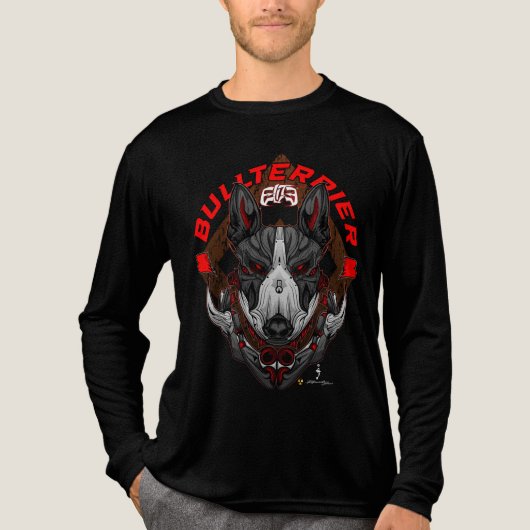 BULL TERRIER Cyberpunk Samurai Elite Tri-Blend Shirt (Vorderseite)