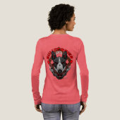 BULL TERRIER Cyberpunk Samurai Elite Tri-Blend Shirt (Voller Rückseite)