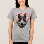 BULL TERRIER Cyberpunk Samurai Elite Tri-Blend Shirt (Vorderseite)