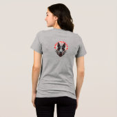 BULL TERRIER Cyberpunk Samurai Elite Tri-Blend Shirt (Rückseite voll)