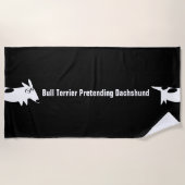 Bull Terrier Dackel Strandtuch (Vorderseite)