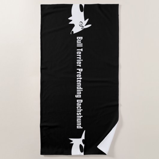 Bull Terrier Dackel Strandtuch (Vorderseite)