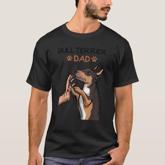 Bull Terrier Dad Bully Dog Lover Men T-Shirt (Vorderseite)