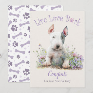 Bull Terrier Dog Adoption, Gotcha Tag Karte