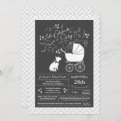 Bull Terrier Dog Baby Duwer Gender neutral Einladung (Vorne/Hinten)