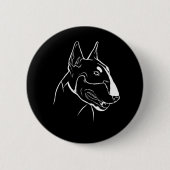 Bull Terrier Dog Button (Vorderseite)