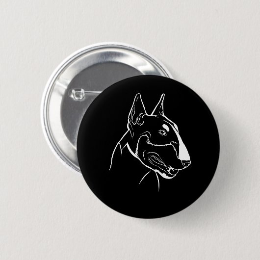 Bull Terrier Dog Button (Vorne & Hinten)