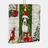 Bull Terrier Dog Christmas Keramikornament (Rechts)