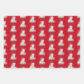 Bull Terrier Dog Christmas Pattern Geschenkpapier Set (Vorderseite 2)