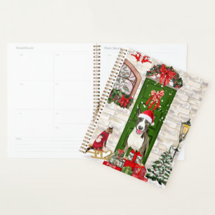 Bull Terrier Dog Christmas Planer
