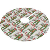 Bull Terrier Dog Christmas Polyester Weihnachtsbaumdecke (Schrägansicht)