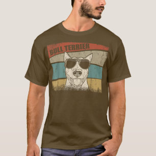 Bull Terrier Dog Cool Lover Einfache Vintage Retro T-Shirt