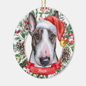 Bull Terrier Dog Custom Weihnachtsschmuck (Links)