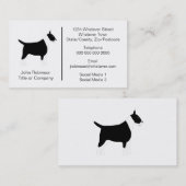 Bull Terrier Dog Design Boarding Kennels Visitenkarte (Vorne/Hinten)