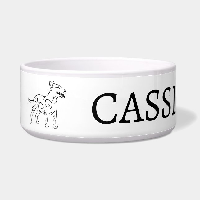 Bull Terrier Dog Design Custom Napf (Vorderseite)
