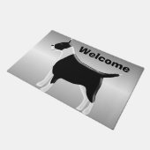 Bull Terrier Dog Design Fußmatte (Schrägansicht)