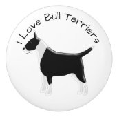 Bull Terrier Dog Design Keramikknauf (Vorderseite)