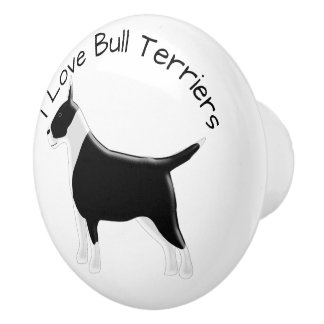 Bull Terrier Dog Design Keramikknauf