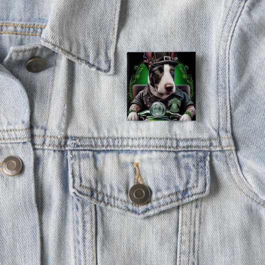 Bull Terrier Dog Fahrrad St. Patrick's Day Button (Beispiel)