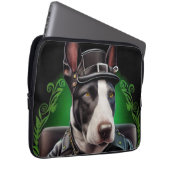 Bull Terrier Dog Fahrrad St. Patrick's Day Laptopschutzhülle (Vorne Rechts)