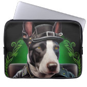Bull Terrier Dog Fahrrad St. Patrick's Day Laptopschutzhülle (Vorderseite)