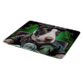 Bull Terrier Dog Fahrrad St. Patrick's Day Schneidebrett (Ecke)