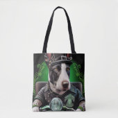 Bull Terrier Dog Fahrrad St. Patrick's Day Tasche (Vorderseite)