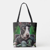 Bull Terrier Dog Fahrrad St. Patrick's Day Tasche (Rückseite)