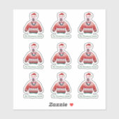 Bull Terrier Dog Familie Ugge Weihnachtskrüater Aufkleber (Blatt)