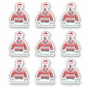 Bull Terrier Dog Familie Ugge Weihnachtskrüater Aufkleber (Vorderseite)