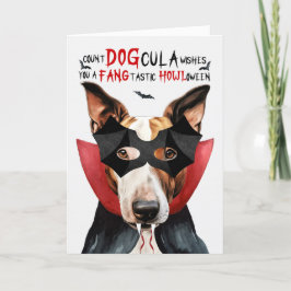 Bull Terrier Dog Funny Count DOGcula Halloween Feiertagskarte