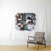 Bull Terrier Dog Halloween Wandteppich (Beispiel (Horizontal))