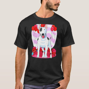 Bull Terrier Dog Herzchen Valentinstag T-Shirt