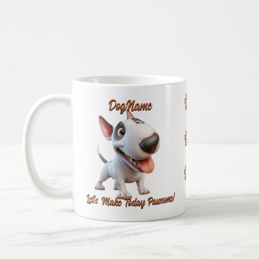Bull Terrier - Dog hinzufügen, Text ändern Kaffeetasse (Links)