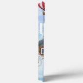 Bull Terrier Dog im Schnee Weihnachtshundehaus Case-Mate iPhone Hülle (Rückseite / Rechts)