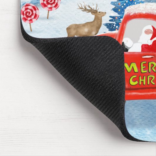 Bull Terrier Dog in Christmas Delivery Truck Schne Mousepad (Ecke)