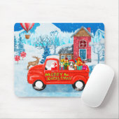 Bull Terrier Dog in Christmas Delivery Truck Schne Mousepad (Mit Mouse)