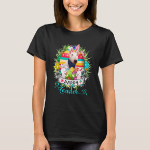 Bull Terrier Dog in Ostereier Basket Bunnies Hap T-Shirt