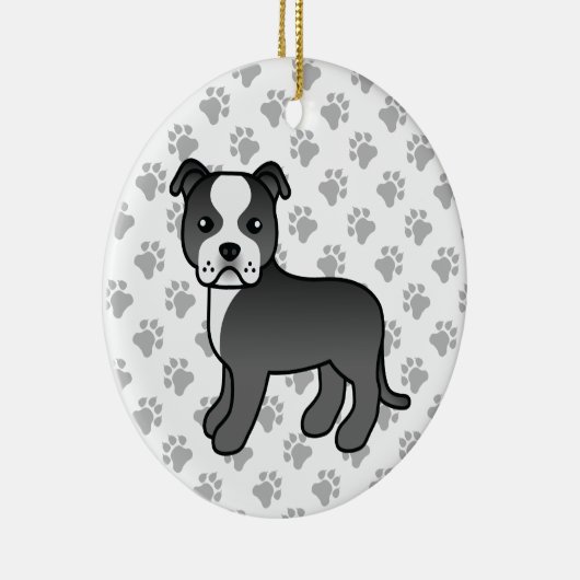 Bull Terrier Dog Keramik Ornament (Rechts)