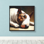 Bull Terrier Dog Leinwanddruck (Insitu (Holzboden))