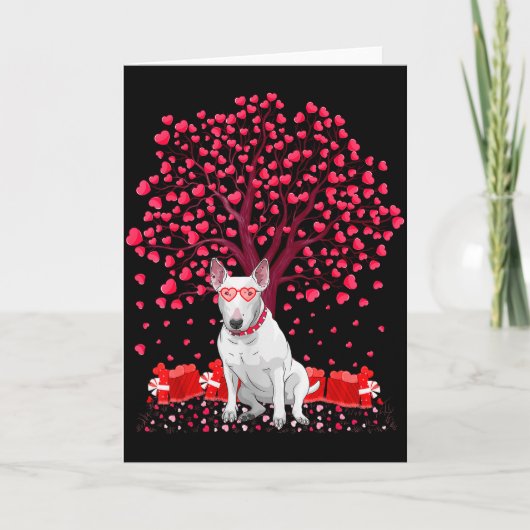 Bull Terrier Dog Lover Funny Bull Terrier Valentin Karte (Vorderseite)