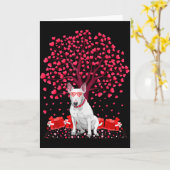Bull Terrier Dog Lover Funny Bull Terrier Valentin Karte (Gelbe Blume)