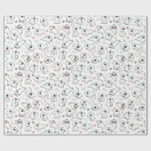 Bull Terrier Dog Lover Seamless Muster Geschenkpapier (Flach)