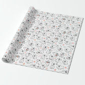 Bull Terrier Dog Lover Seamless Muster Geschenkpapier (Ungerollt)