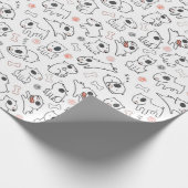Bull Terrier Dog Lover Seamless Muster Geschenkpapier (Ecke)