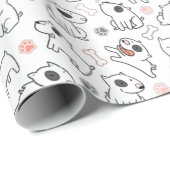Bull Terrier Dog Lover Seamless Muster Geschenkpapier (Rolleneckpunkt)